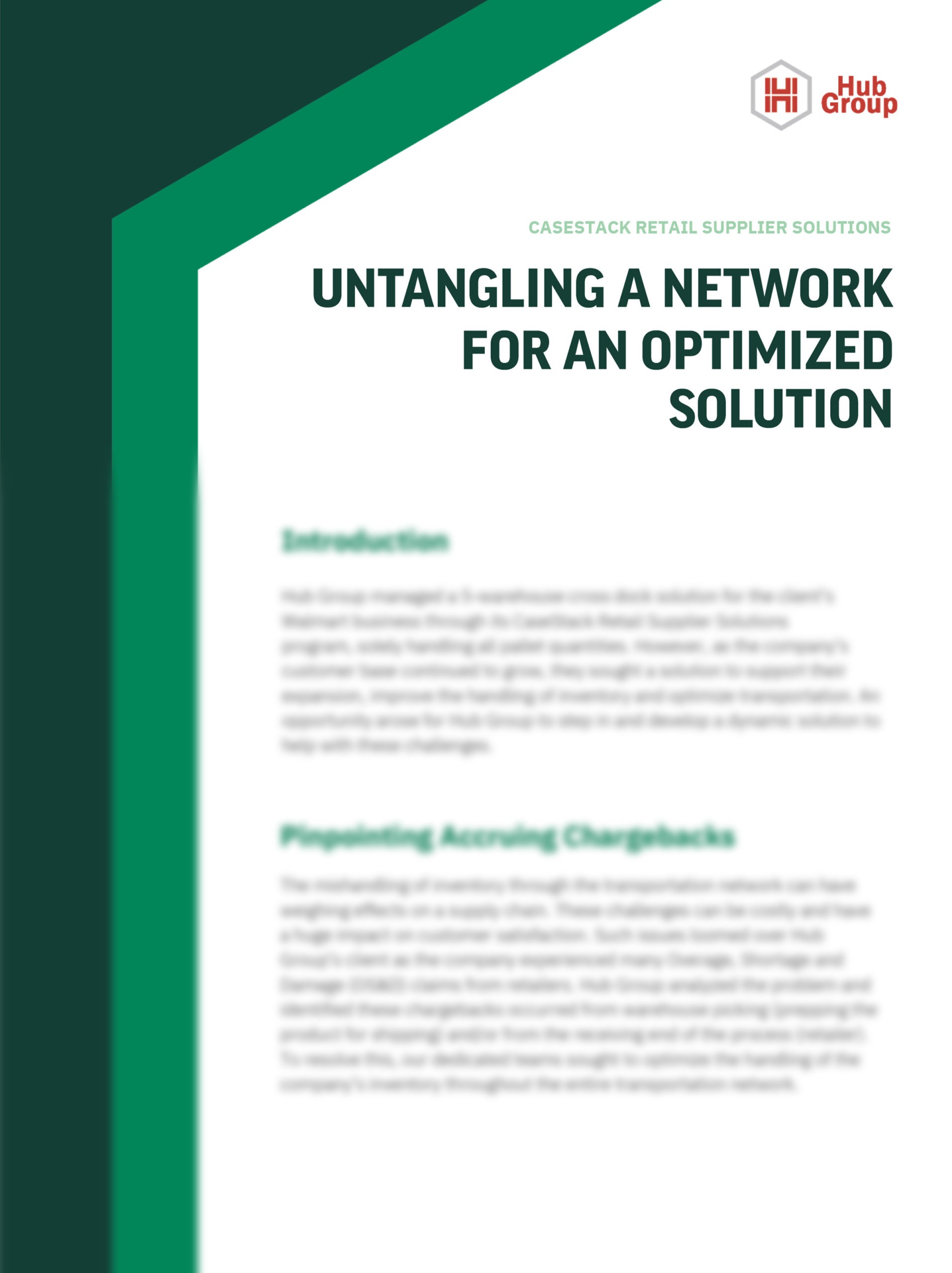 Untangling a Network for an Optimized Solution